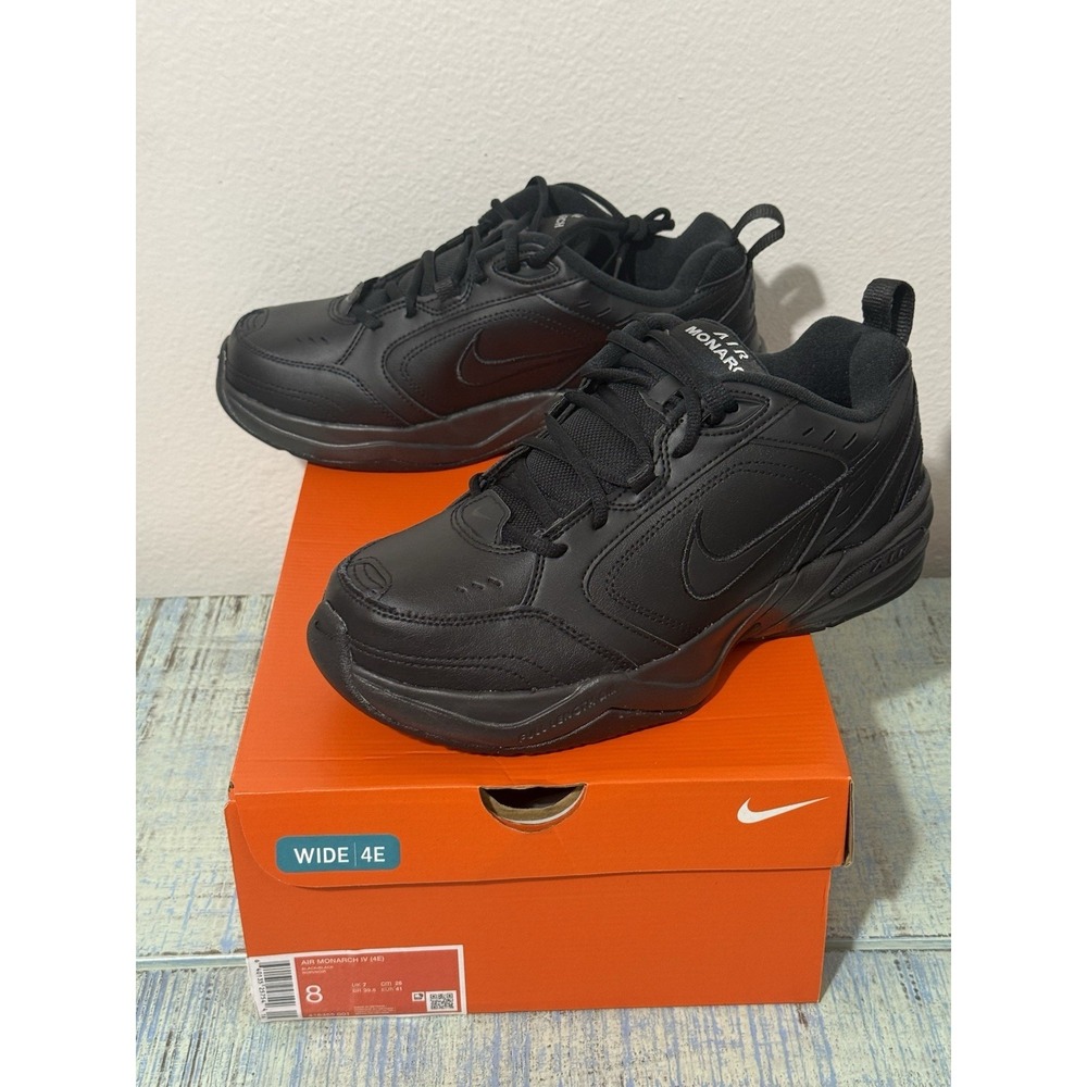 Nike Air Monarch IV Men's Size 8 4E Extra Wide Black Walking Shoes OUT OF STOCK